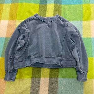 Free People Movement Blue Intercept Crew Swetshirt Pullover Women’s